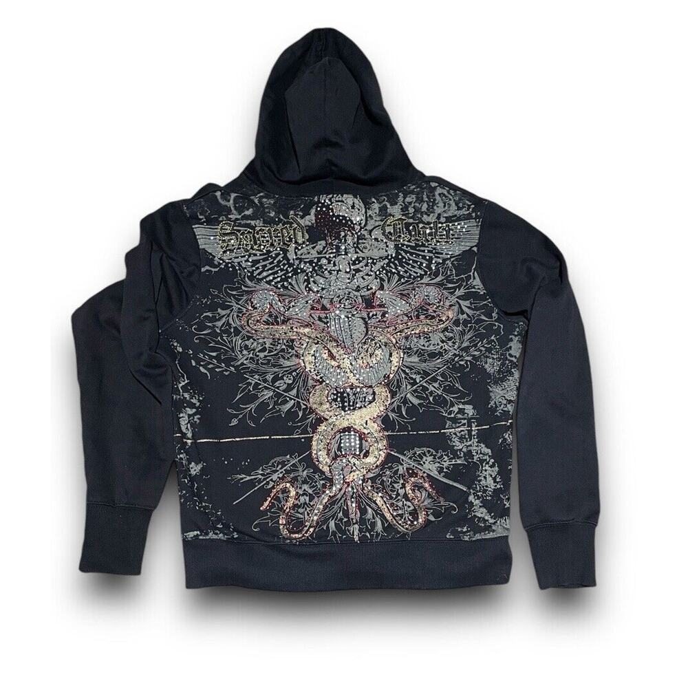 Vintage Y2K Sacred Cult Womens Hoodies‎ Size Small Rhinestones